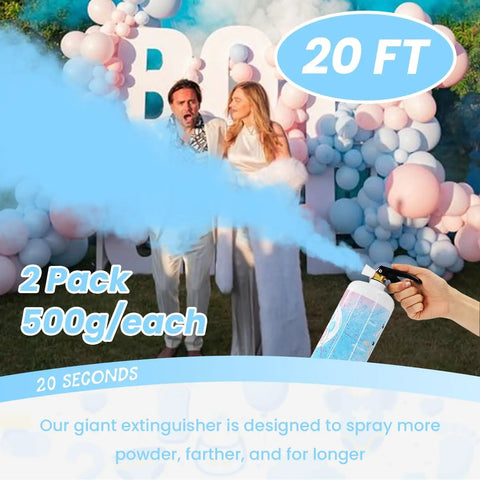 Total Game Changer Giant Gender Reveal Extinguisher 2 Pack Blue Pink Smoke Powder For Next Level Baby Shower Party Decor Non Toxic Biodegradable Safe Announcement