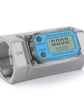 2 Inch Digital Turbine Flow Meter With LCD Display For Diesel Gasoline Water And More Dialed In Accuracy 15.8-132 GPM Flow Gauge