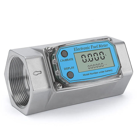 2 Inch Digital Turbine Flow Meter With LCD Display For Diesel Gasoline Water And More Dialed In Accuracy 15.8-132 GPM Flow Gauge