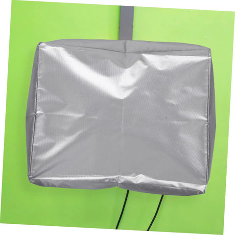 Wall Mounted EV Charger Cover For Outdoor Charging Stations Brings Tough As Nails All Season Protection With A Slick Modern Profile, silver shade, top view.
