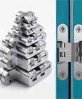 Stack of stainless steel Beefy Hidden Gate Hinge With Stainless Steel Construction, Invisible Concealed Barrel, 180 Degree Folding