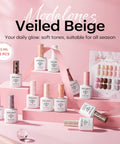 12 Pcs Gel Nail Polish Set 15ml Each Nude Pink Milky White Beige Skin Tone Shades Hema Free Soak Off Spring Manicure Kit