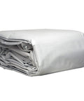 12 Ft By 40 Ft Tough As Nails Heavy Duty Waterproof Tarp With D Rings 18 Mil Thick Reversible White Brown UV Protected folded view