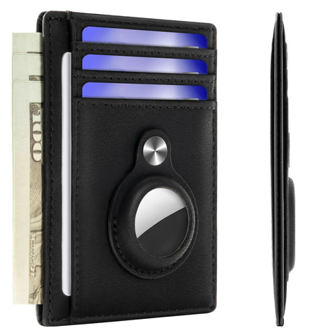 Ultra Slim Front Pocket AirTag Wallet With RFID Blocking Card Holder And AirTag Slot, Minimalist EDC Wallet For Men