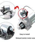 Motor Solenoid Starter Relay For Honda GX160 GX200 Generators with installation guide and close-up details.