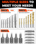 Must Have 24 Piece Screw Extractor And Left Hand Drill Bit Set With HSS Titanium Coated Bits And Spiral Flute And MultiSpline Extractors Mini Extractor Kit