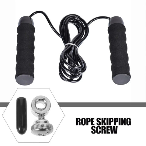 Versanverse Adjustable Jump Rope Repair Kit For Speed Cables Includes 10 Sets With Steel Screws And End Caps, black handles