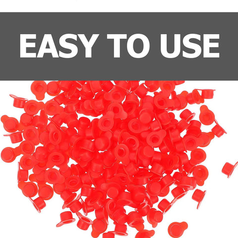 Red PVC Internal Thread Dust Plugs Caps Oil Resistant Rubber Cylinder Hole Plugs For Industrial And Scientific Use 200 Pack