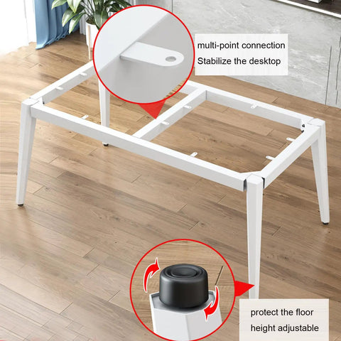 Heavy Duty Steel Table Base Built For Rugged Industrial Vibes And Heavy Loads With No Sweat Setup features adjustable leveling feet.
