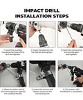 Impact drill installation steps for Titanium Drill Nibbler Sheet Metal Cutter Attachment For Drills, Cuts Like Butter, Fast And Smooth