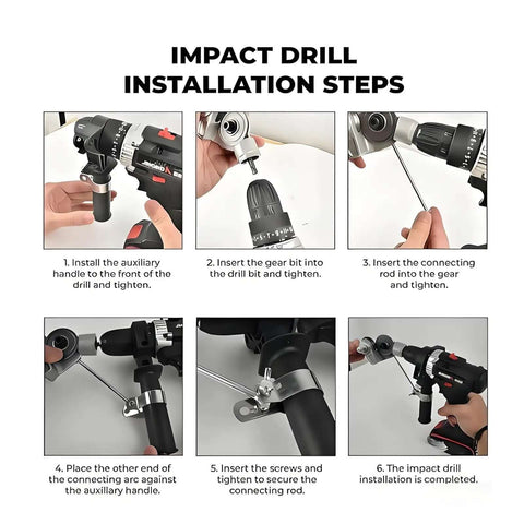 Impact drill installation steps for Titanium Drill Nibbler Sheet Metal Cutter Attachment For Drills, Cuts Like Butter, Fast And Smooth