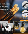 High-grade copper wire with insulation and PVC jacket for 100Ft Solar String Lights Outdoor Waterproof G40 Shatterproof Bulbs