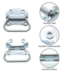Three And One Half Inch Heavy Duty Pull Ring Handles For Toolboxes Chests And Doors Zinc Plated Steel Construction with close-up details