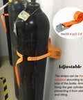 Wall Mounted Oxygen Cylinder Rack With Adjustable Design, 39 Inch Strap And 2 Screws, Heavy Duty ABS Gas Cylinder Organizer