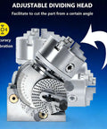 Top Shelf Universal Dividing Head For Milling Machines, adjustable head with calibration indicators for precise cutting.