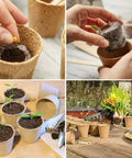100 Pack Peat Pots 3.15 Inch Seed Starter Planters For Flowers, Vegetables, Tomatoes And Herbs, Biodegradable Nursery Pots