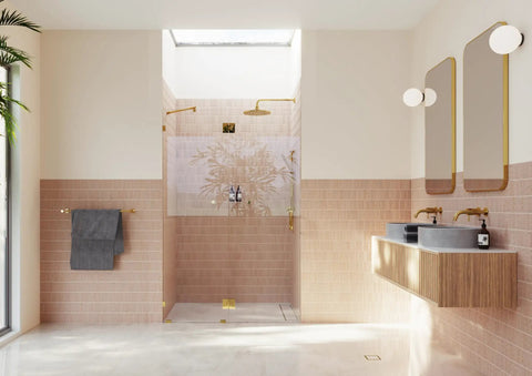 Frameless Shower Door Hinge With Enduroshield Glass Coating For 78 Inch Glass Enclosures In Polished Brass Finish Durable Hinges For Modern Shower Installations High Compatibility And Easy Maintenance on glass shower door