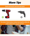 Electric hand drill operating tips for using Damaged Screw Extractor Set For Pros And DIYers 22 Pc Easy Out Stripped Screw Remover Kit.