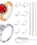 All In One Ring Sizer Kit With Belt And 12 Ring Size Guards For Loose Rings, Invisible Guards And Spacer Tightener, Size Adjuster