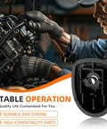 Two Pack Black Sun Visor Support Clips Direct Replacement For Dodge Avenger 2011-2014 And Chrysler 200 2011-2015 Easy Install Retainer Must Have For Your Ride Car Interior next to an image of a mechanic working.