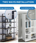 Image showing installation methods of Ready To Use Adhesive Furniture Wall Anchors With No Sweat Drill Free Anti Tip Safety Straps.