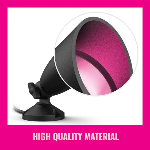 Color Changing Outdoor Spotlight Extension Kit With Weatherproof Plug And Play Setup Low Voltage Lighting 16 Million Color Options