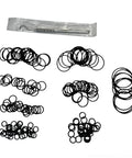 All-In-One ORFS Hydraulic O-Ring Face Seal Kit With 155 Buna-N O-Rings, 8 Sizes From 1/4 In To 1-1/2 In, Seals Displayed