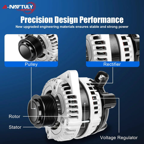 130Amp High Output Alternator Replacement Fits Pilot 2012-2015, Ridgeline 2012-2014, Odyssey 2011-2013 3.5L V6 CW