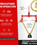Two Pack Tough As Nails Heavy Duty Ratchet Binders With G80 Chain 10 Foot Each Five Sixteenths To Three Eighths Inch infographic
