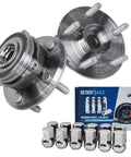 Front Wheel Bearing Hubs Kit For Dodge Durango 2011 2012 2013 2014 2015 2016 2017 2018 2019 2020 And Jeep Grand Cherokee 2011 2012 2013 2014 2015 2016 2017 2018 2019 2020 2021 Includes Two Front Wheel Bearing Hubs Assemblies And Twelve Chrome Lug Nuts