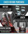 Diagram showing hex size, nut length, and seating for Wheel Lock Set With Four Locks And Key M14x1.5 14x1.5 Thread Closed End Bulge.
