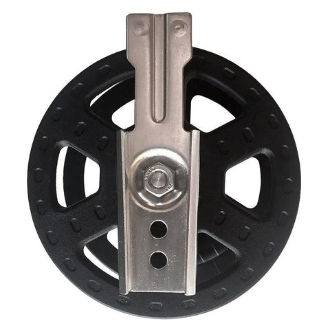 Top view of Pro Series Underwater Spearfishing Reel With Flat Mount For Wood Guns Or Rounded Mount For Carbon Or Aluminum.