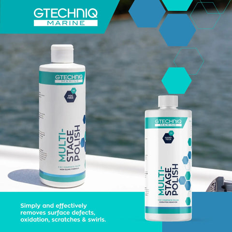 Boat Polish That Cleans Shines And Restores Gelcoat And Topcoat For Boats Fast Acting 3 In 1 Cleaner Delivers Ultra High Gloss in 17 Fl Oz bottle
