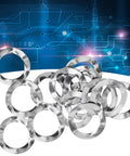 Crinkle Wave Washers Kit 100 Pcs A2 Stainless Steel Heavy Duty Pro Grade Fasteners For Automotive DIY And Construction Projects To Prevent Bolt Slippage And Evenly Distribute Pressure During Installations, crinkle washers shown