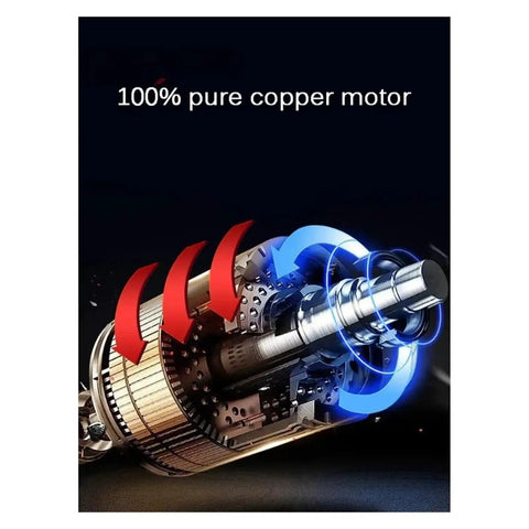 Inner view of 100% pure copper motor used in Rock Solid Portable Electric Wire Stripper Machine for efficient cable stripping.