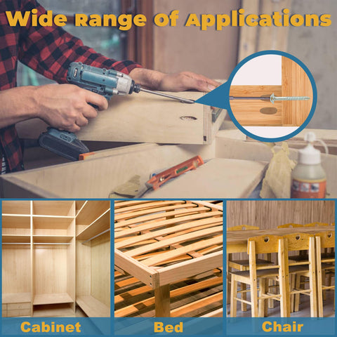 Person using Pocket Hole Screws 1-1/4 Inch With Square Drive Size 8 in woodworking application