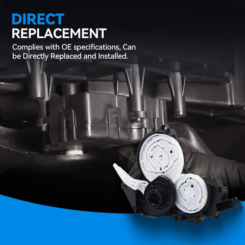 Factory Spec Blend Door Actuator Heater Damper Servo Assembly Drops Right Into 2007 To 2021 Toyota Tundra Dashboard showing a replacement unit.