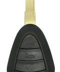 Porsche Key Fob Cover Case Replacement 3 Button Shell Fits 911 Cayman Boxster Carrera GT Remote Key Fob Easy Install No Reprogramming Needed Durable Plastic Exterior - front view with buttons visible