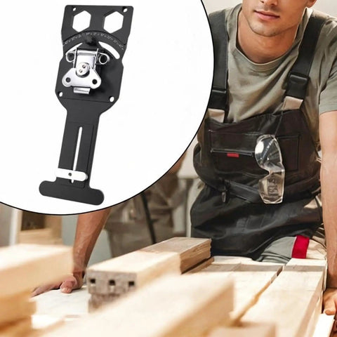 ShengQuanHao Adjustable Aluminum Alloy Guide Rail Tool For Precision Wood Cutting And Home Carpentry with secure clamping feature.