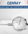 Pro Shop Sleeve Height And Counter Bore Gauge For All Diesel Engines Precision Cylinder Measurement Zero To One Inch Range showing a silver dial gauge tool.