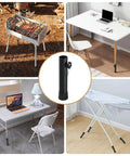 Heavy Duty Adjustable Table Risers And Leg Extenders Four Pack With Dual Height Settings on various furniture including desk and grill.