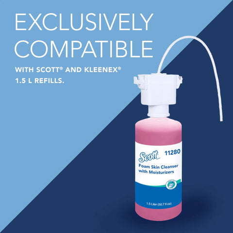 Touchless Counter Mount Soap And Hand Sanitizer Dispenser In Chrome With 1.5 L Capacity, compatible with Scott and Kleenex refills