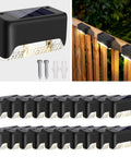 Solar Powered Deck Lights 20 Pack Outdoor Waterproof Tiny LED Step Lights for railings and fences