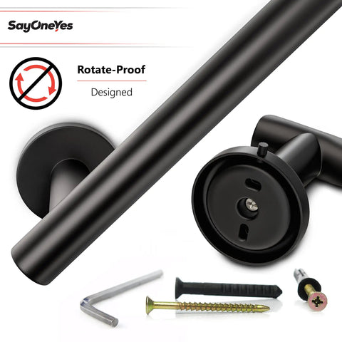 12 Inch Matte Black Towel Bar Made From SUS304 Stainless Steel Wall Mounted Hand Towel Rack Rustproof And Durable