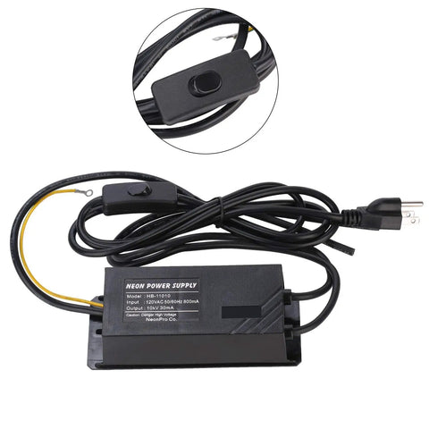 10kV Neon Sign Transformer For Glass Neon Signs And DIY Lichtenberg Wood Burning Projects 120V Input 50 60 Hz 30mA Output Compact Power Supply