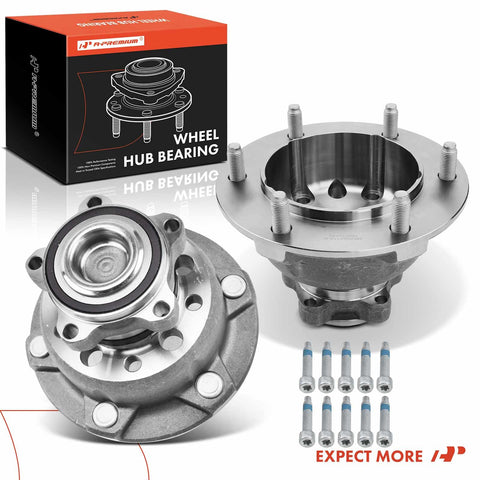 Two Pack Front Wheel Bearing And Hub Assembly For Ford Transit 250 350 And 350 HD 2015-2018 6-Lug Compatible 2X