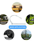 Heavy Duty Trailer Pin One Quarter Inch By Three Point Two Inch Locking Pin Zinc Plated Carbon Steel Two Pack With Wide Application