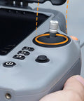 Close-up of Matrice 4 RC Plus 2 Controller Joystick Stick Replacement Titanium Anti Slip Pro Grade Rocker Grips installed