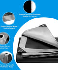 Heavy Duty 16 Mil Waterproof Tarp 10x10 Feet for Outdoor Use All Weather Ready with reinforced edges and rustproof grommets