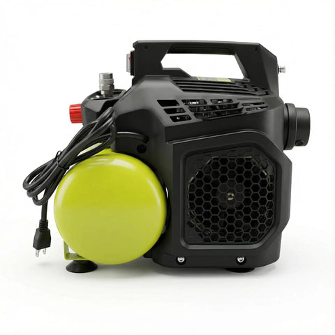 Hasienda 2 Gallon Quiet Air Compressor With Touch Safe Encased Design And Ergonomic Handle Lightweight Oil Free For Home Auto Care Painting And Woodworking Brushless Motor